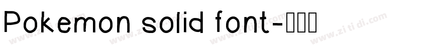 Pokemon solid font字体转换